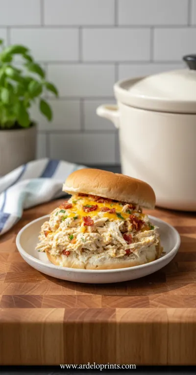 Crockpot Crack Chicken: So Easy & Creamy - ready to serve