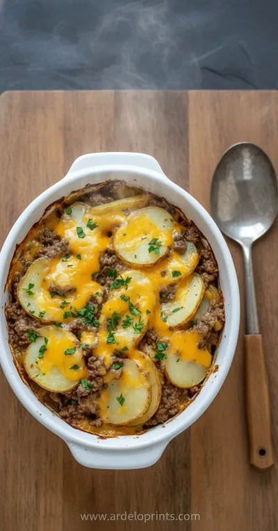 Cowboy Potato Casserole: Slow Cooker Recipe - ready to serve
