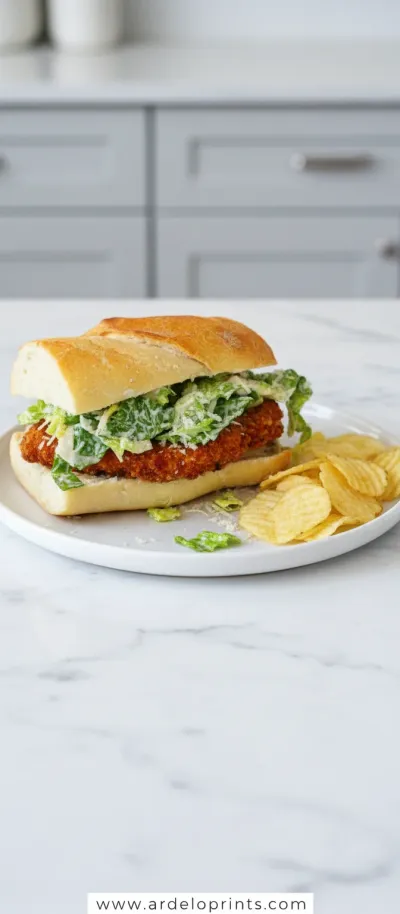 Chicken Caesar Sandwich: Crispy & Delicious - ready to serve