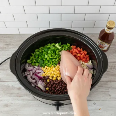 Healthy Summer Dump Meals for Slow Cooker - cooking process