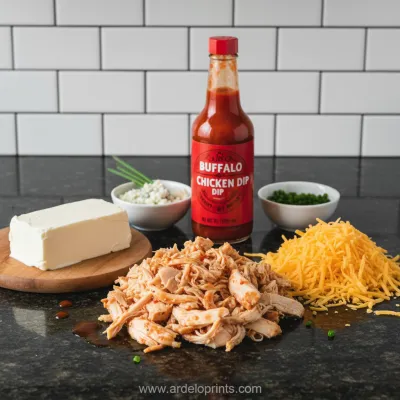 Crock Pot Buffalo Chicken Dip Recipe - ingredients preparation