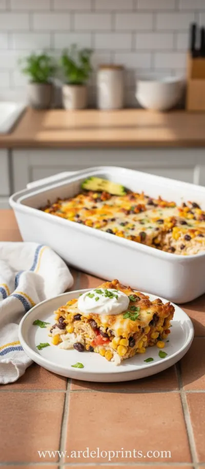 Southwest Chicken Casserole: Easy Recipe - ready to serve