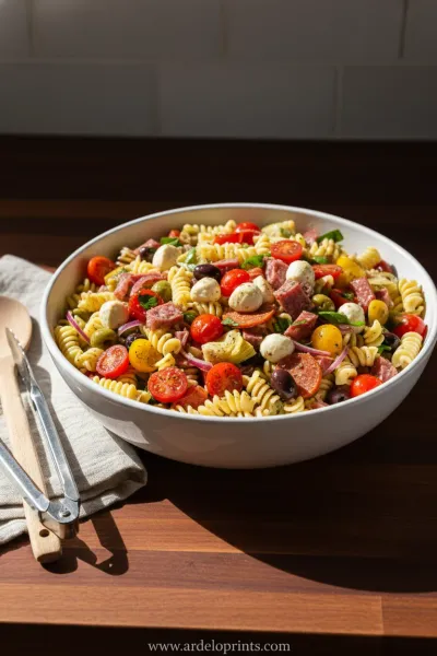 Easy Italian Antipasto Pasta Salad Recipe - ready to serve
