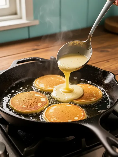 Old-Fashioned Pancakes Recipe - cooking process
