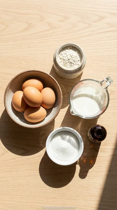 Japanese Soufflé Pancakes: Light & Fluffy Recipe - ingredients preparation