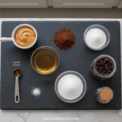 Keto Peanut Butter Chocolate Fat Bombs - ingredients preparation