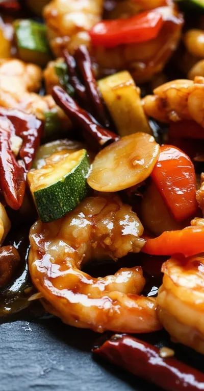 Kung Pao Shrimp Stir Fry
