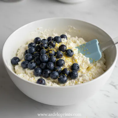 Lemon Blueberry Cottage Cheese Protein Bites - ingredients preparation