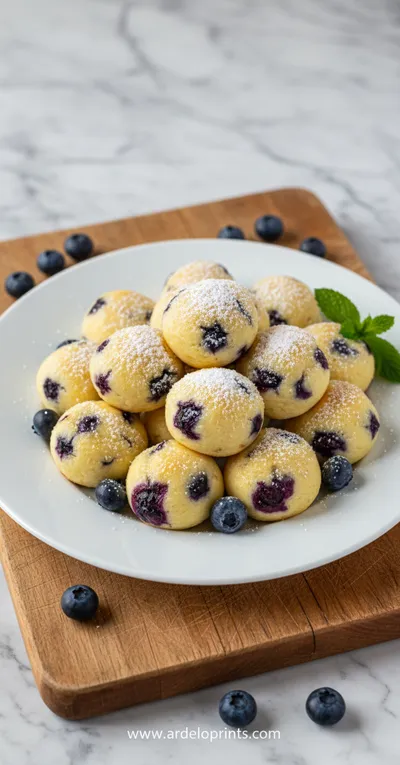 Lemon Blueberry Cottage Cheese Protein Bites - ready to serve