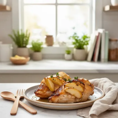 Maple Glazed Apple & Brie Stuffed Chicken - ready to serve