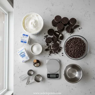 No Bake Oreo Ice Cream Cake - cooking process
