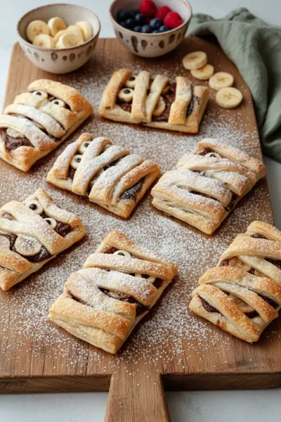 Nutella Mummy Hand Pies - ready to serve