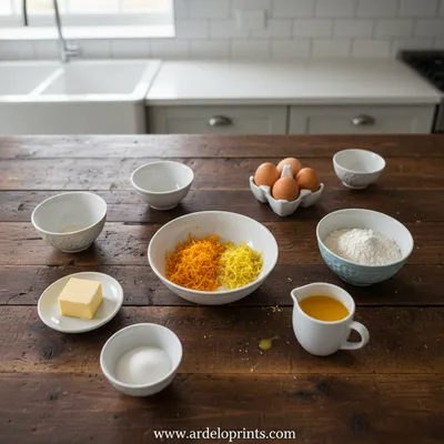 Orange Loaf Cake Recipe - cooking process