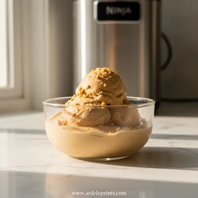 Peanut Butter Ice Cream in Ninja Creami