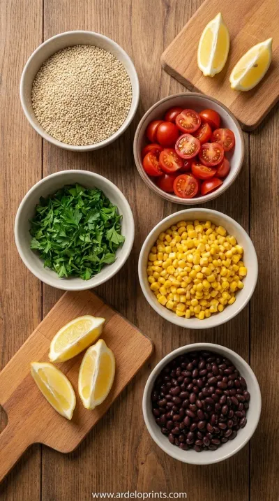 Last-Minute Potluck Pasta Salad - ingredients preparation