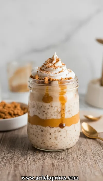 Pumpkin Cheesecake Overnight Oats for Cozy Mornings - ready to serve