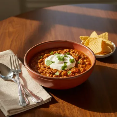 Cozy Pumpkin Chili: Prize-Winning Fall Recipe - ready to serve