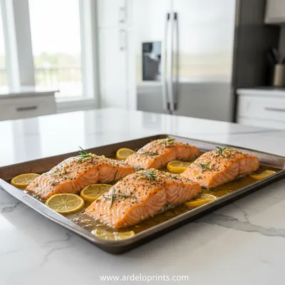 Sheet Pan Lemon Garlic Butter Salmon
