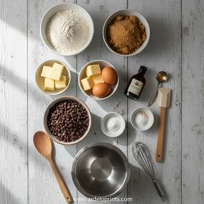 Soft and Chewy Chocolate Chip Cookies - cooking process