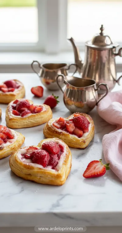 Strawberry Cream Cheese Heart Danishes