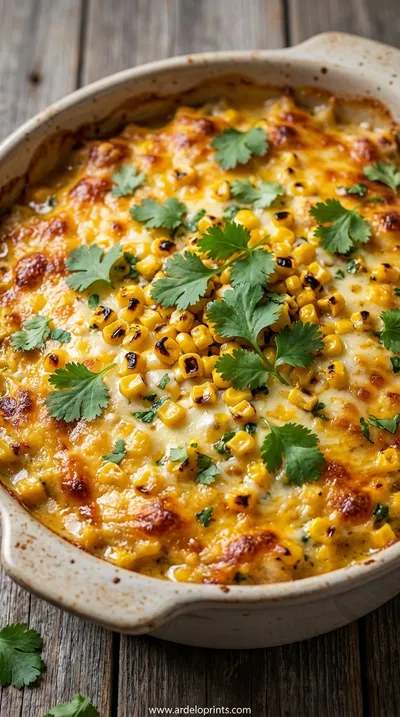 Street Corn Chicken Casserole Recipe with Creamy Sauce