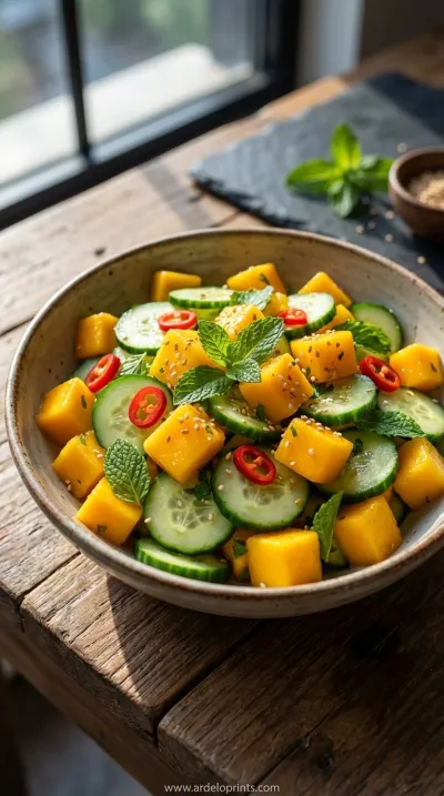 Thai Mango Cucumber Salad: Sweet & Tangy