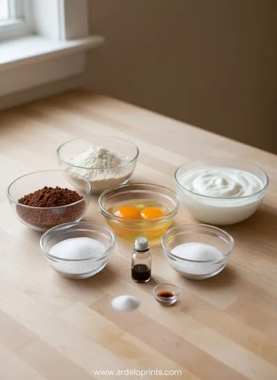 Zero Sugar Brownies with Greek Yogurt - cooking process